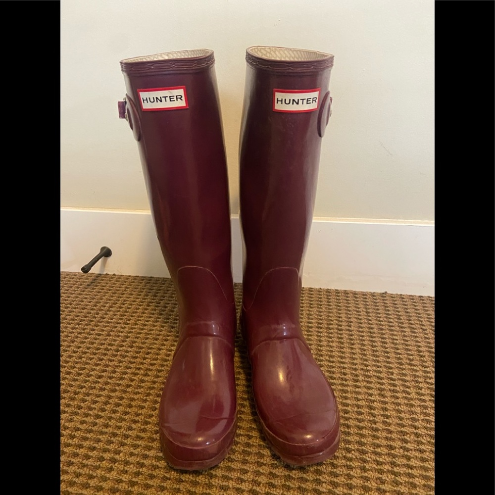 Hunted Original Tall Glossy rain boots